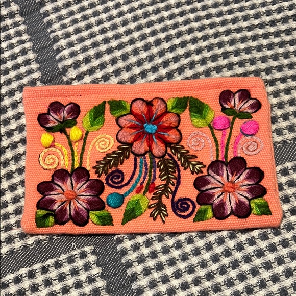 Handbags - Embroidered Floral Clutch from Peru